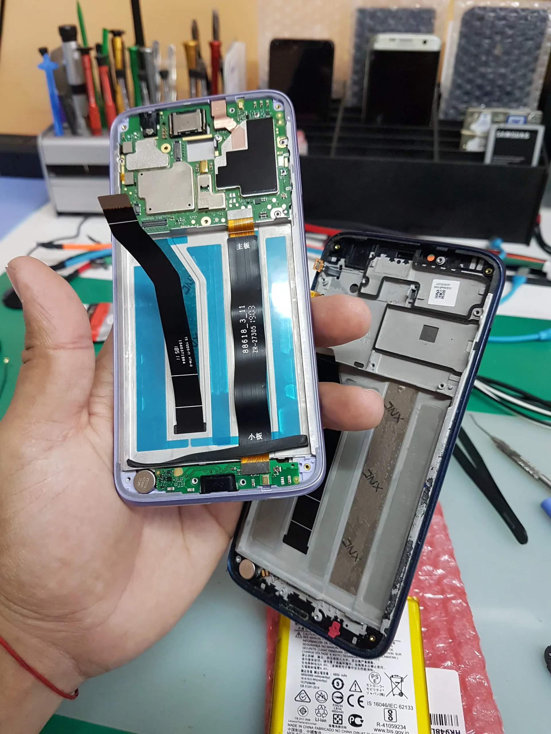 cambio de modulo pantalla samsung motorola