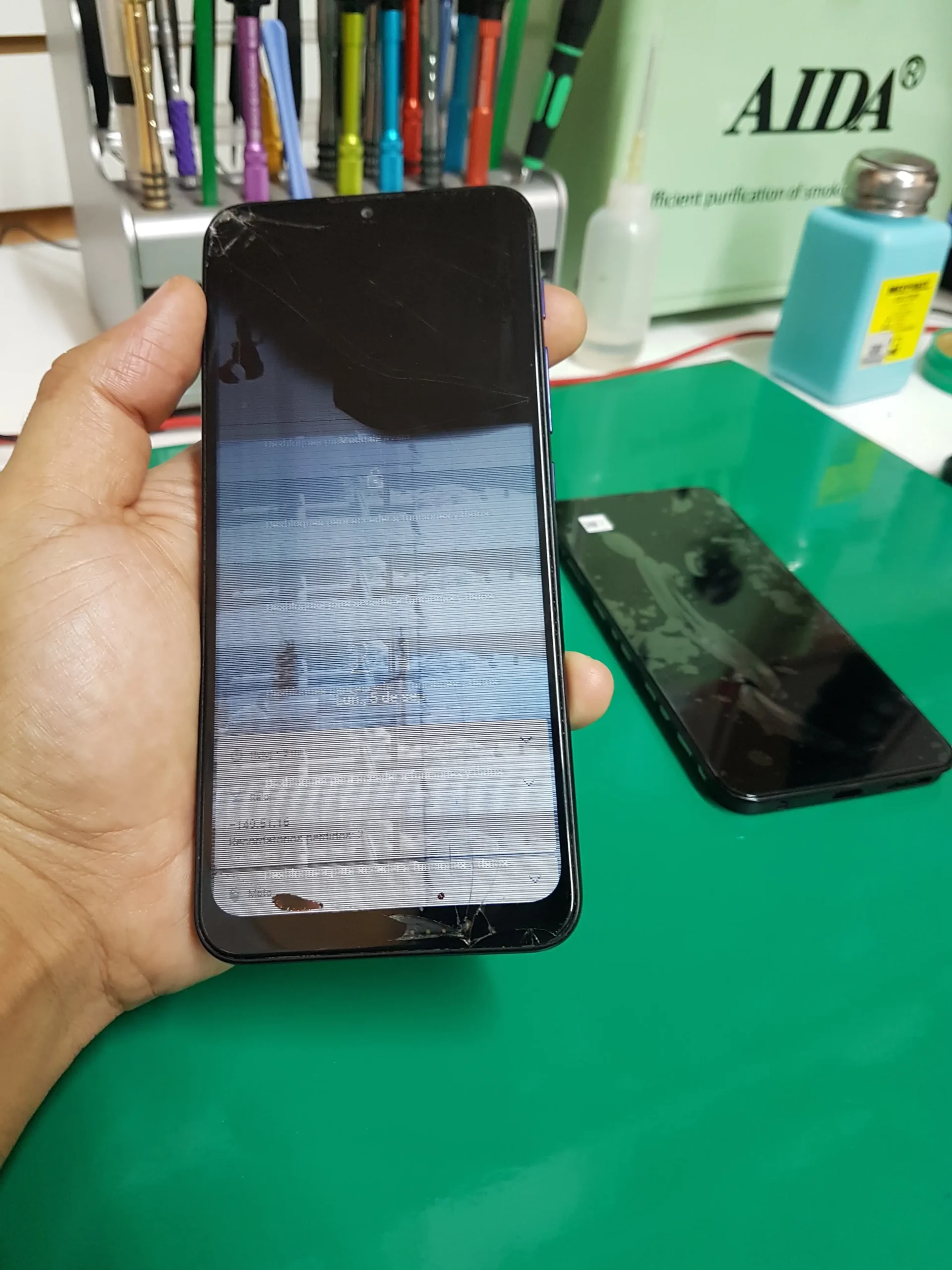 pantalla rota samsung a22