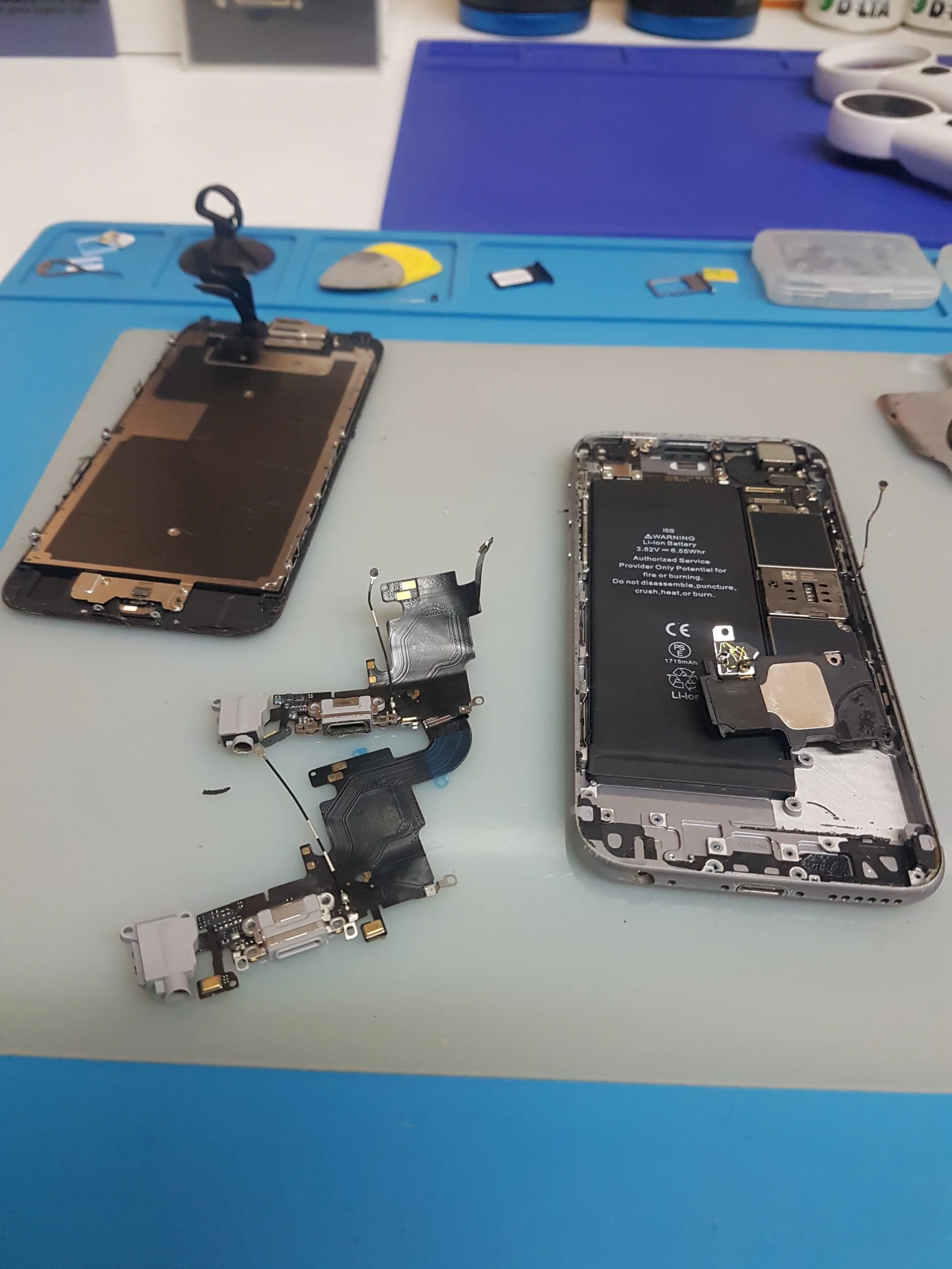 cambio de flex de carga iphone x