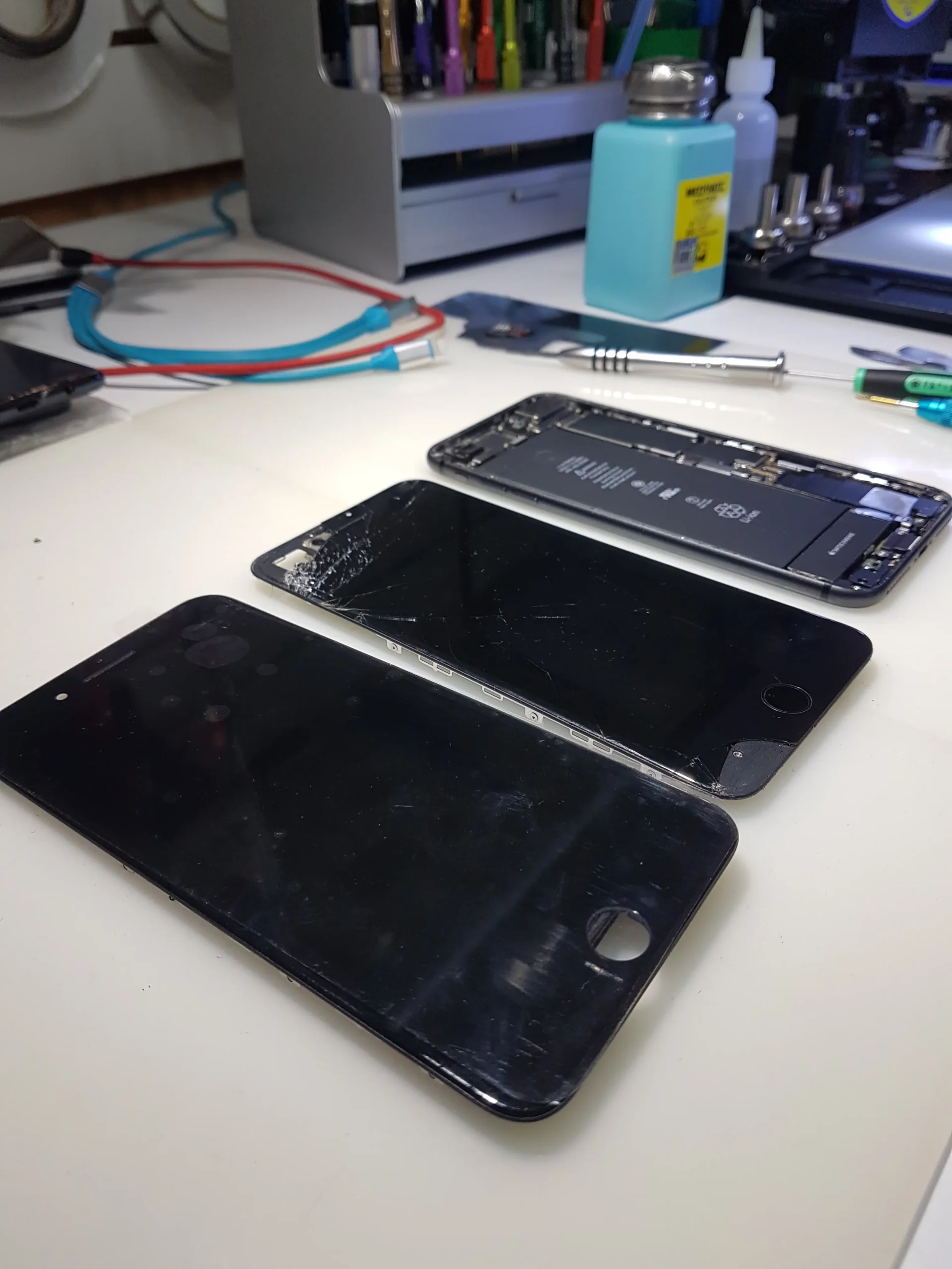 cambio de pantallas iphone 8 plus