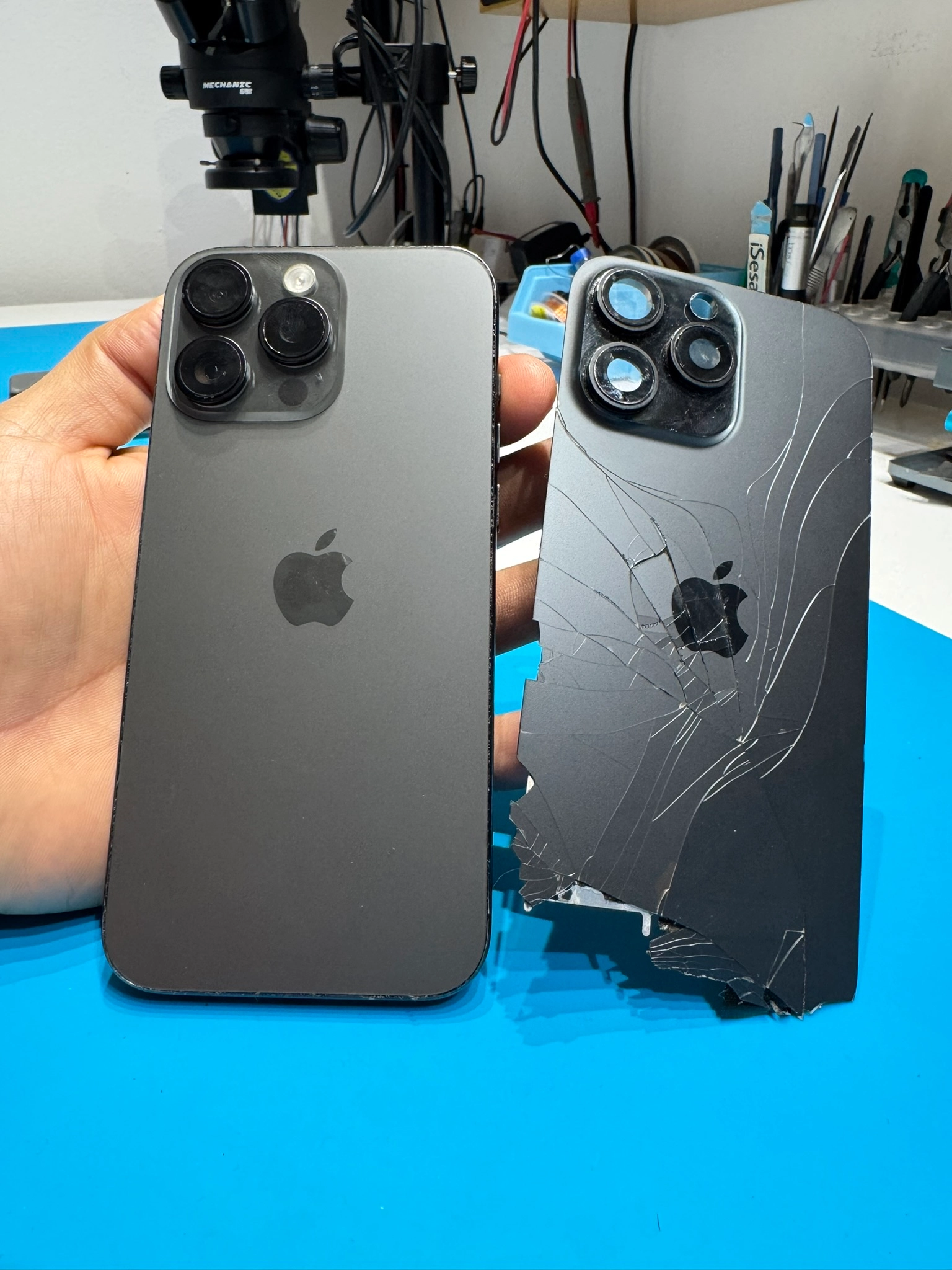 cambio de tapa trasera 15 pro max