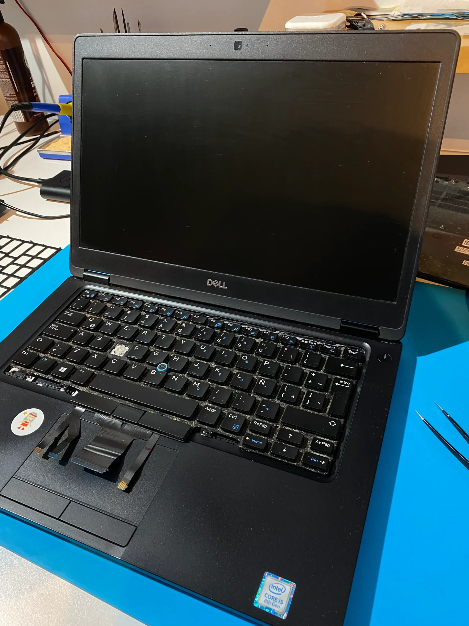 cambio de teclado notebook dell oficina
