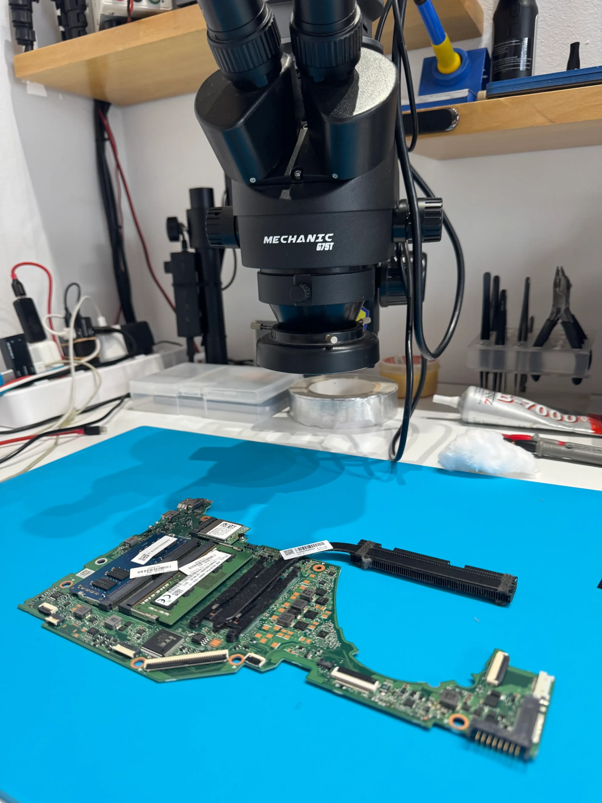 diagnostico notebook mother microscopio
