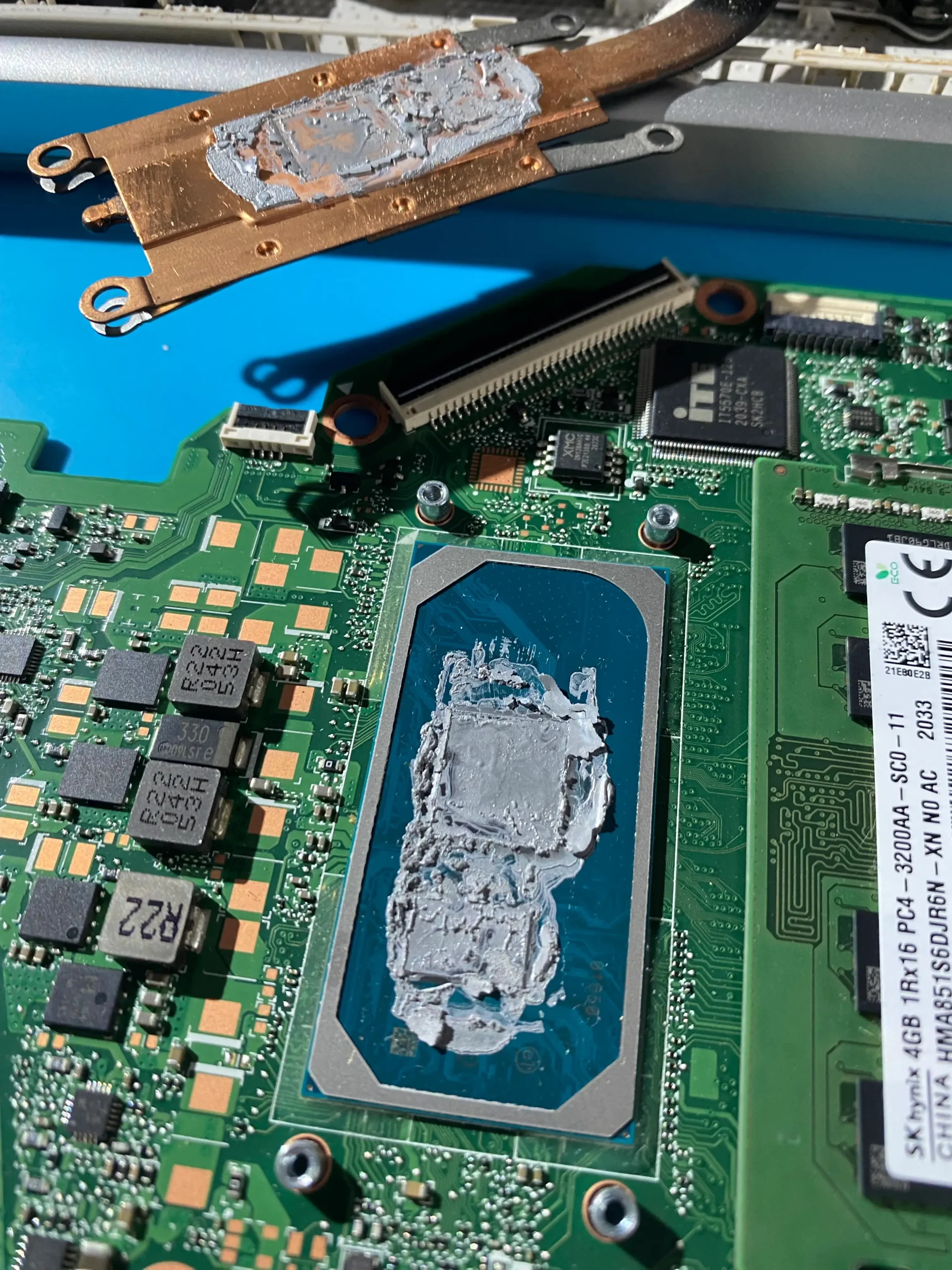 mantenimiento notebook pasta termica mala